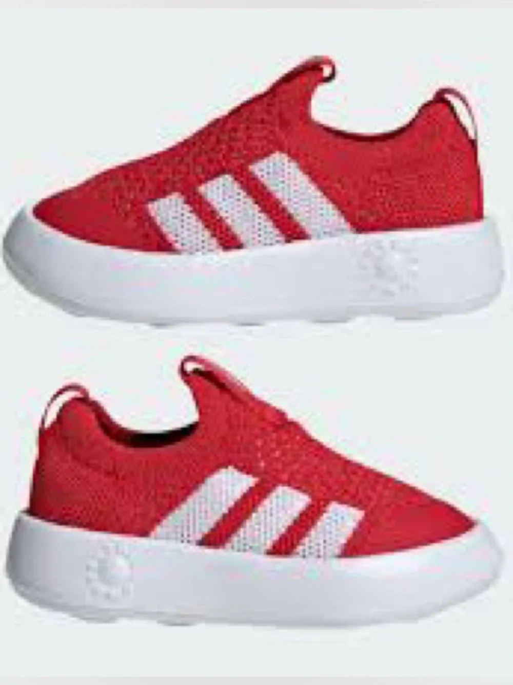 adidas bubble comfy UNISEX Kids Red Slip-On Athletic Shoes 10T